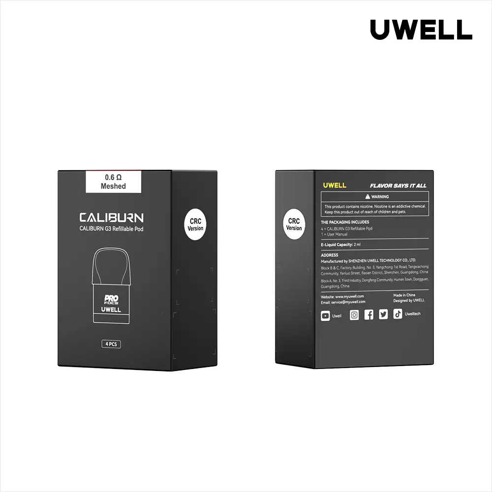 INT.-CRC UWELL Caliburn G3 Pod 空煙彈